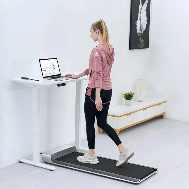 Cinta de correr plegable WalkingPad, cinta de correr plegable ultradelgada Smart Fold, plataforma de caminar portátil y segura sin soporte, dispositivo para gimnasio y correr P1 Gris 0.5-3.72MPH