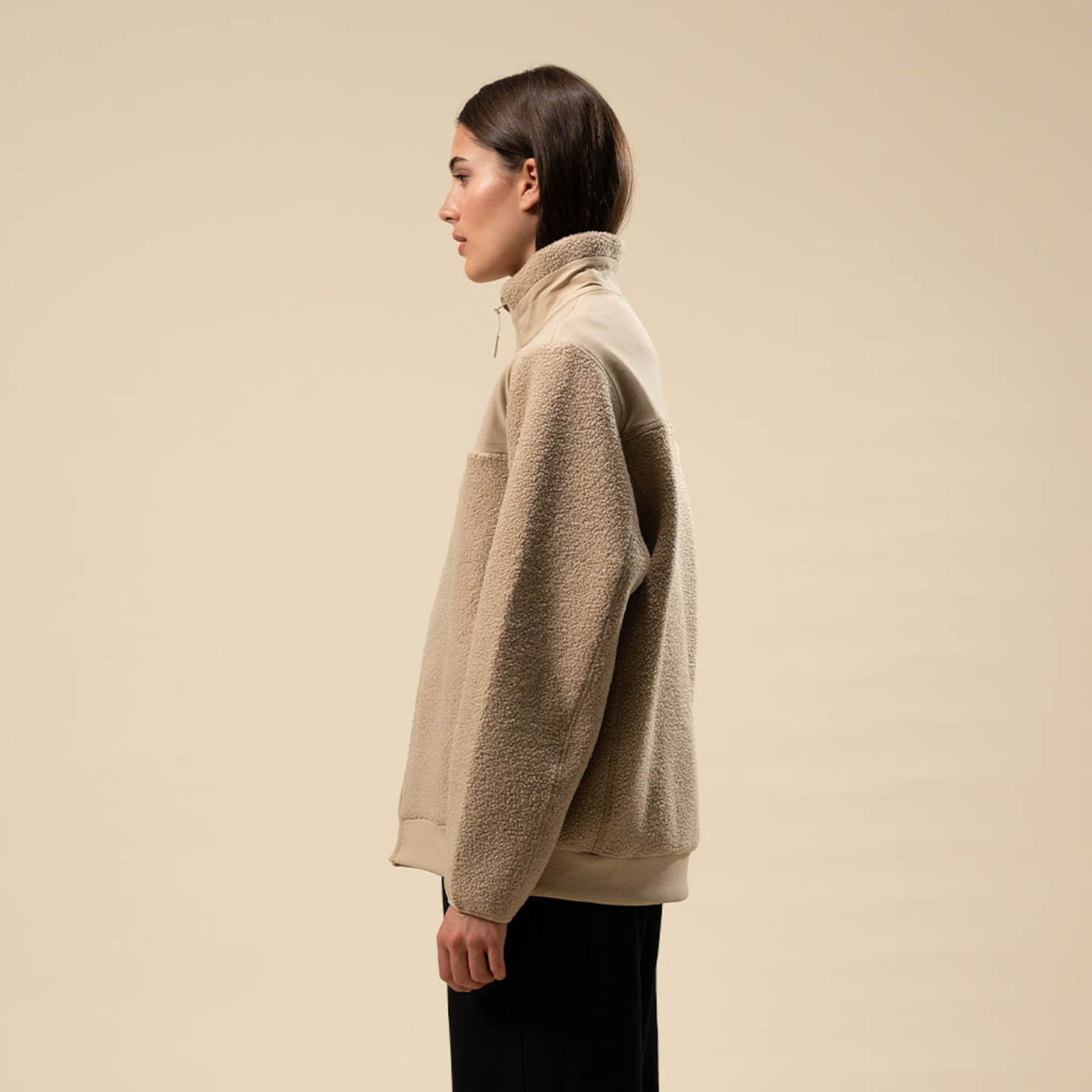 Veste polaire de tous les jours couleur grès