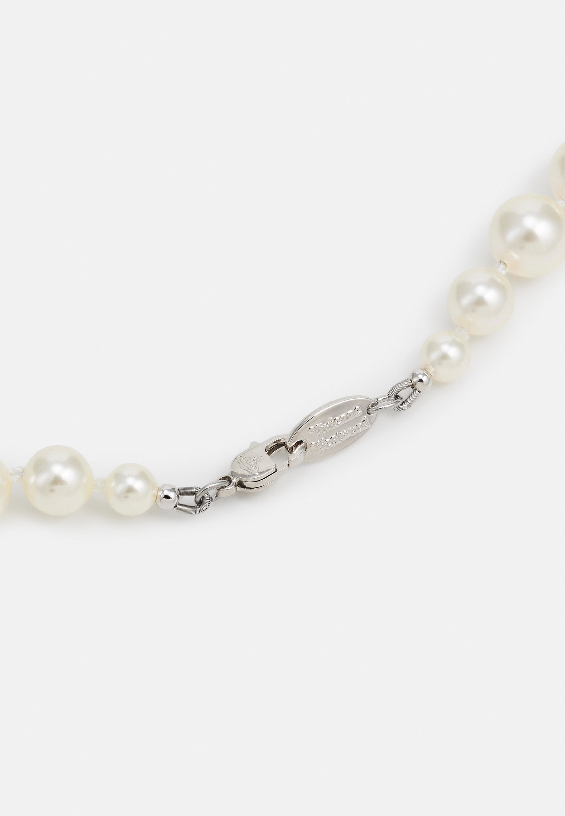 ONE ROW BAS RELIEF CHOKER - Halskjede - kremfarget/sølvfargetVivienne Westwood