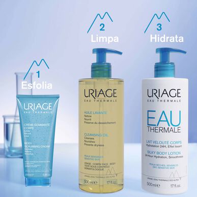 Uriage eksfolierende kroppskrem for sensitiv hud 200 ml