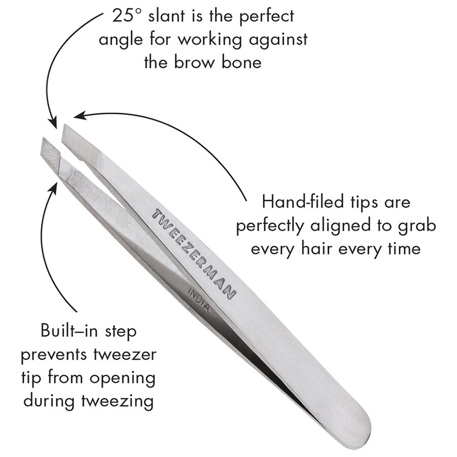 Tweezerman Mini Slant Tweezer Classic Stainless Steel