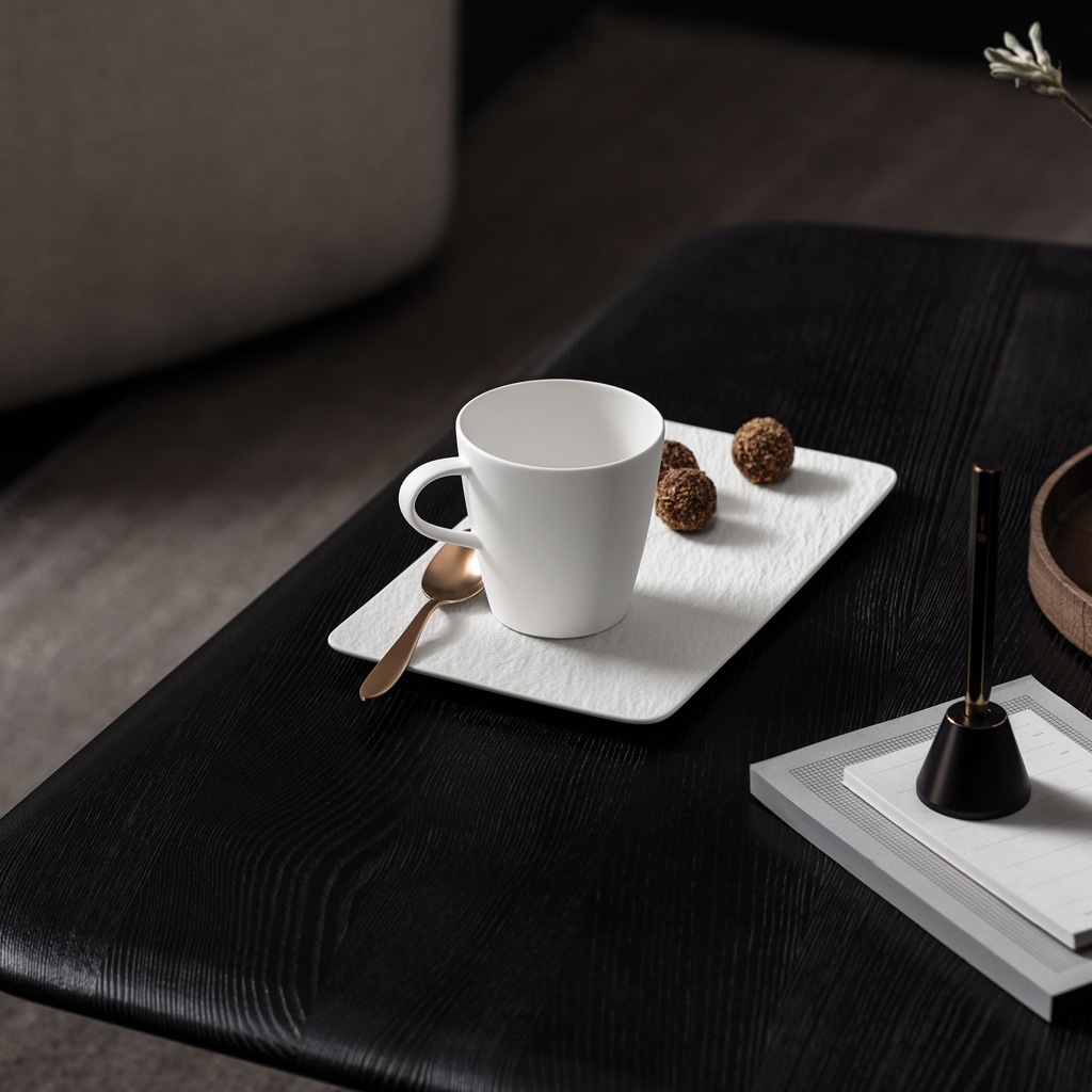 Villeroy & Boch servēšanas bļoda, taisnstūra, modelis Rock Blanc - 1 gab.
