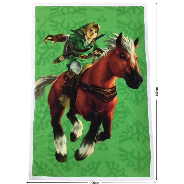 Coperta Sherpa - ZELDA - Link ed Epona - 100 x 150 cm