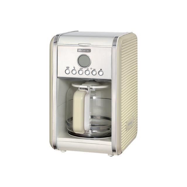 Cafetière filtre vintage ARIETE 1342/1 - Beige - 12 tasses - Programmable