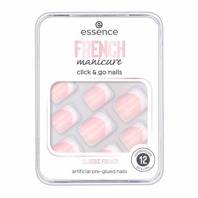 „Essence“ dirbtinių nagų klasikinis prancūziškas manikiūras, 12 vnt., 12 vnt.