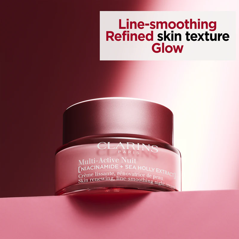 Clarins Multi-Active Nachtcreme für trockene Haut – regenerierende Nachtcreme für trockene Haut