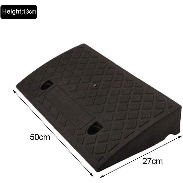Rampa elevadora para coches, rampa para sillas de ruedas, rampa de carga, para coches y motocicletas, negra, 50x27x13 cm