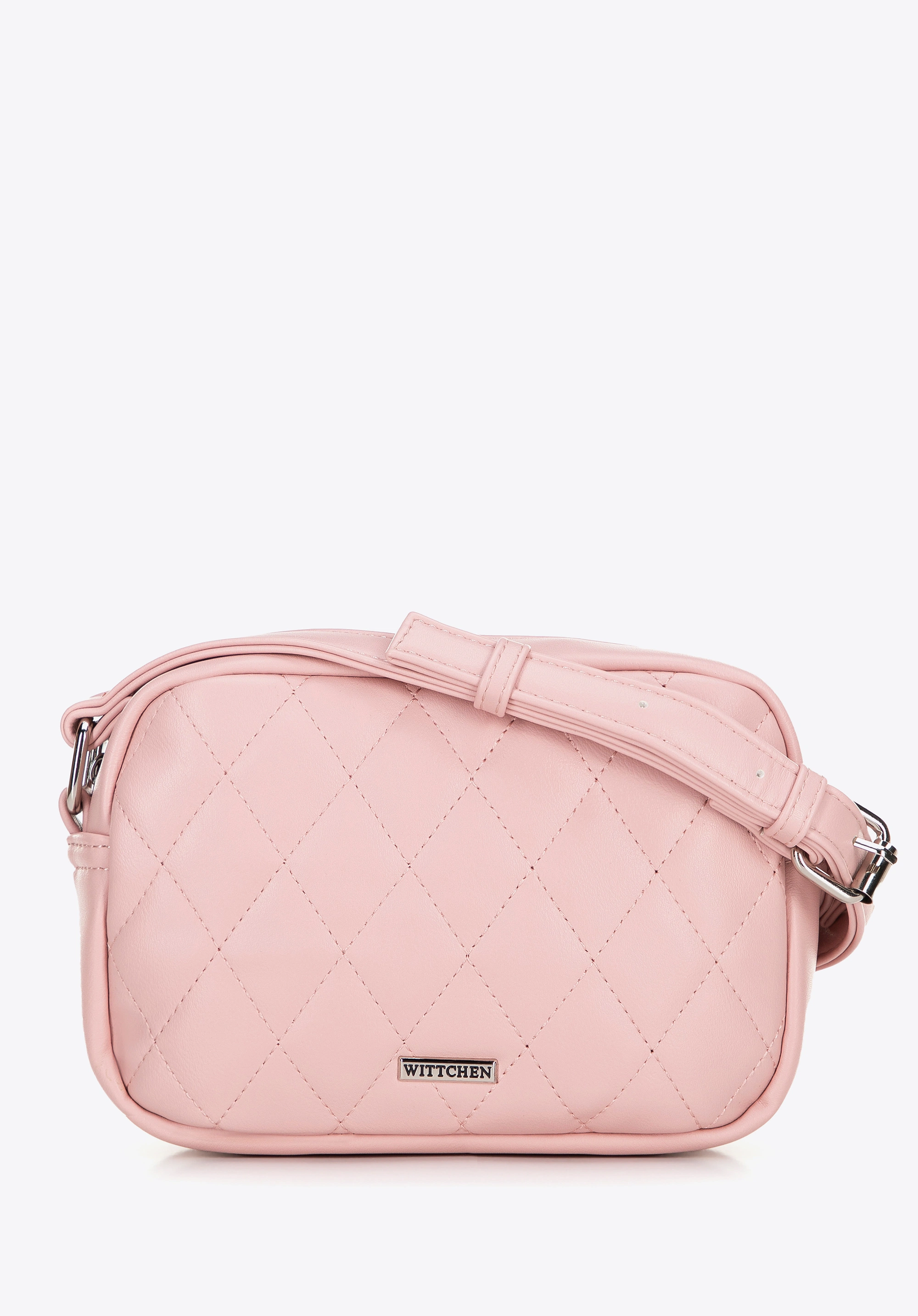 Damska torebka crossbody z imitacji skóry różowa