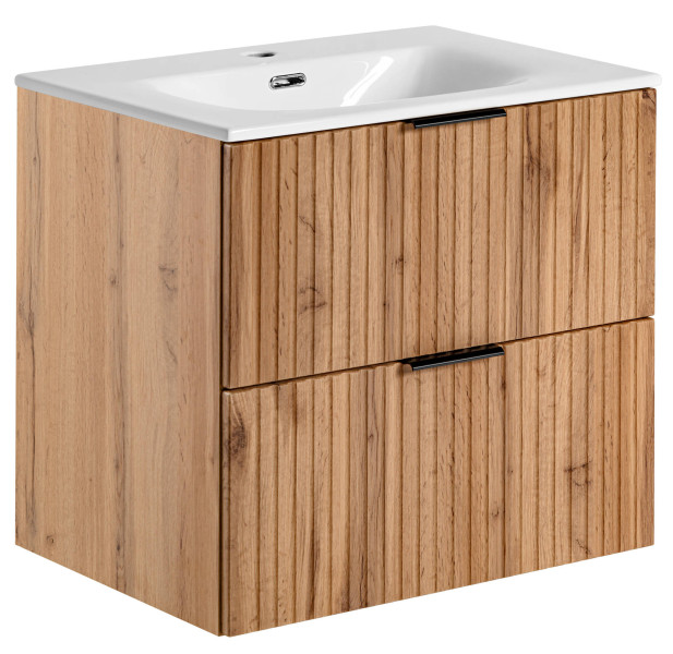 Szafka 60 cm ADEL OAK  z umywalką SMILE