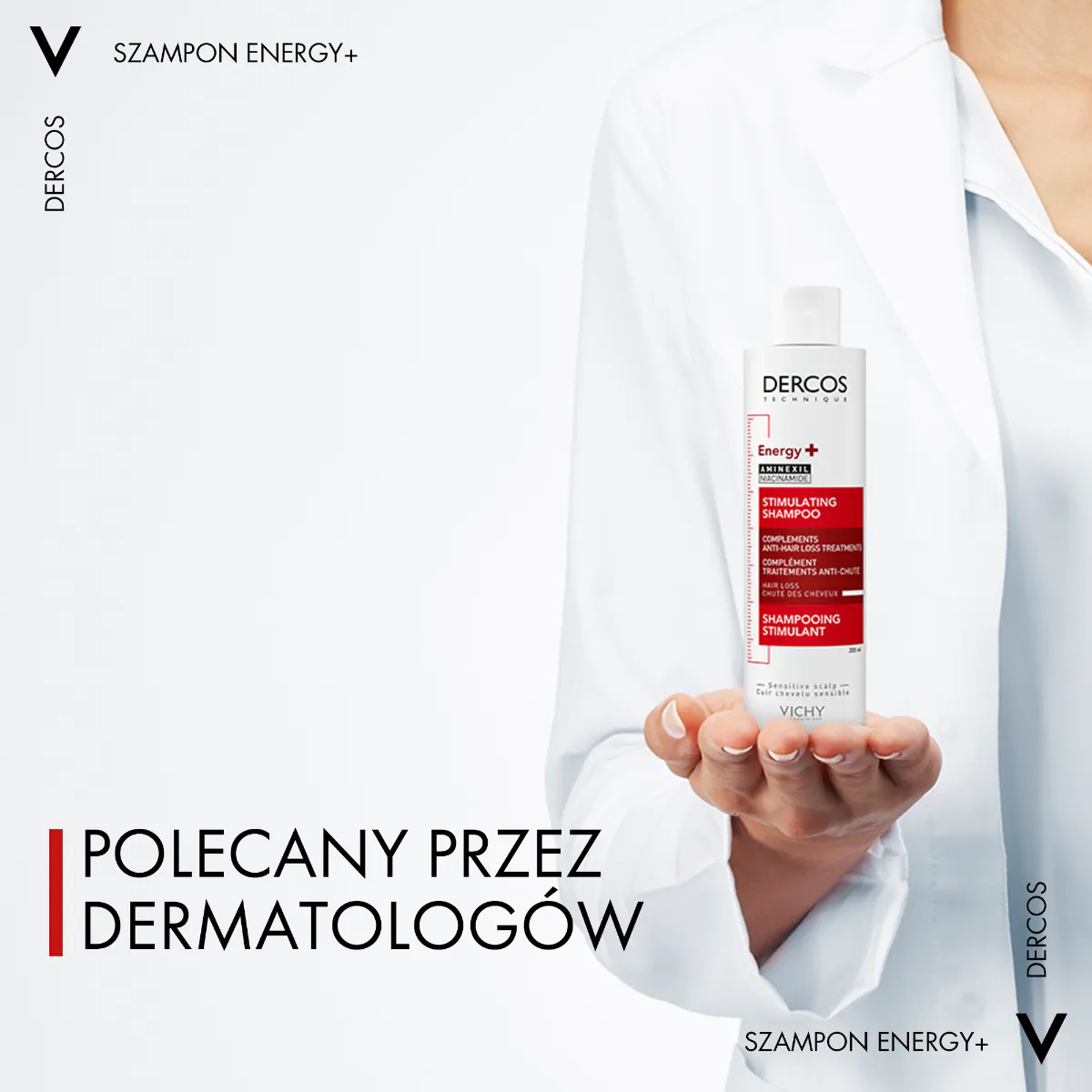 Vichy Dercos szampon wzmacniający do włosów z aminexilem, 200 ml