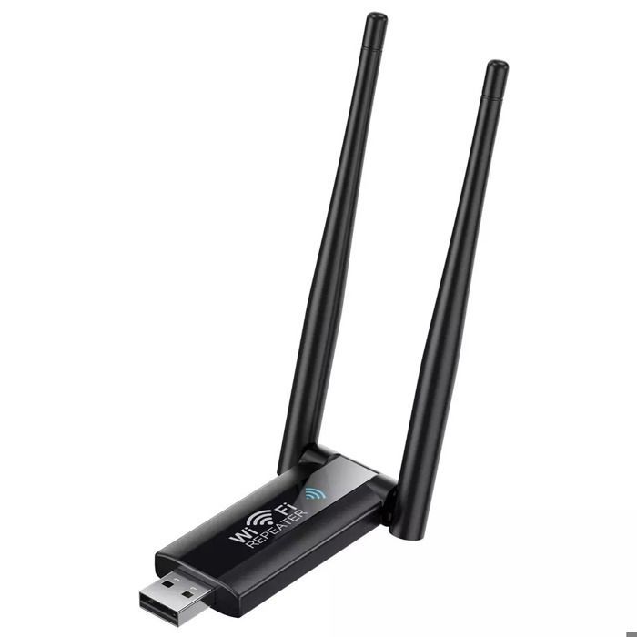 Ripetitore WiFi - PASHASHOP - USB - 300 Mbps - 2,4 GHz - Nero