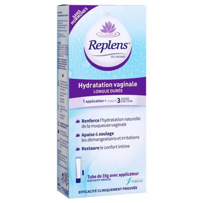 Replens Long-Lasting Vaginal Hydration 4 single-dose vials of 5.9g