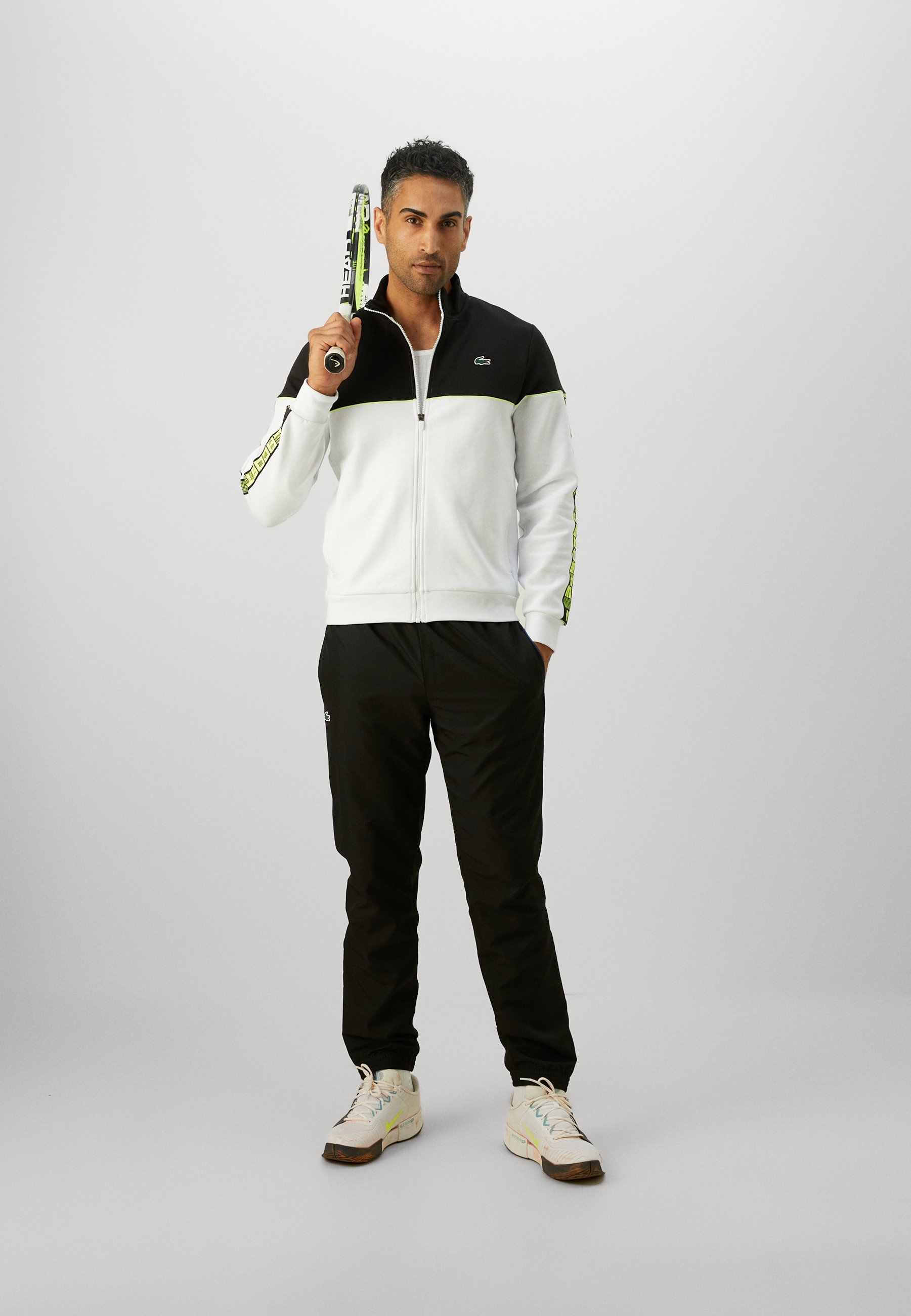Lacoste Sport TENNIS JACKET - Mikina na zip - bílá/černá