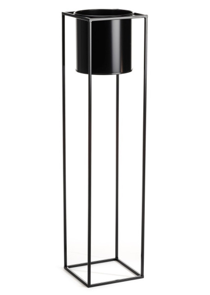 Kwietnik stojący 100 cm Ring czarny LOFT