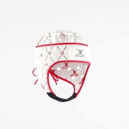 Capacete de rugby - GILBERT - AIR - Branco/Vermelho - Tamanho M