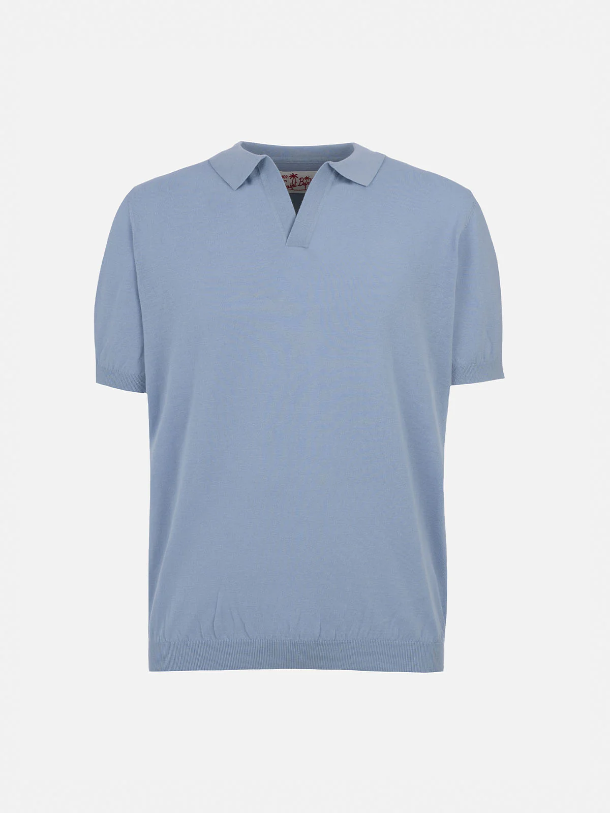 Sloan Jr. blauw gebreid poloshirt voor jongens