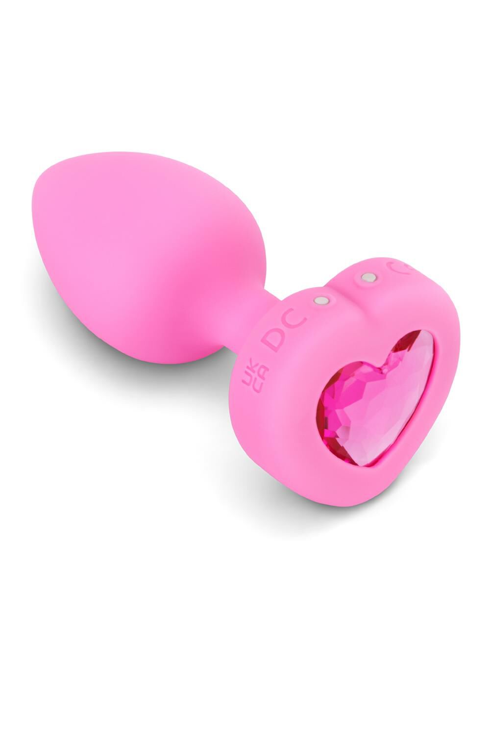 B-Vibe vibruojantis širdies kamštelis, S/M, rožinis
