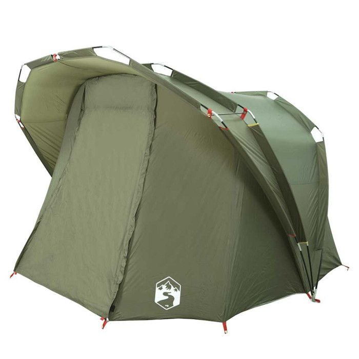 Tenda da pesca vidaXL per 4 persone, verde oliva, impermeabile, 4009395