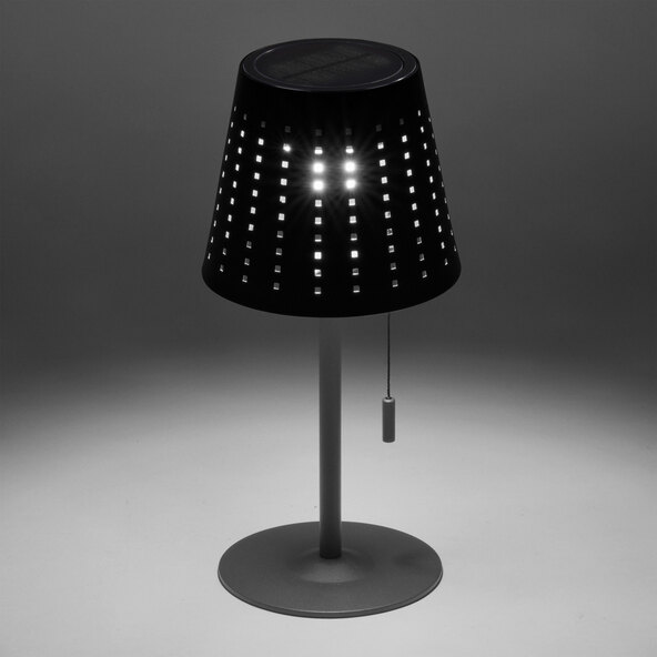 LED-tafellamp op batterijen, zonne-energie, Mandy, antraciet