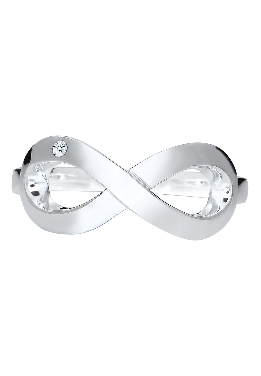 Elli DIAMONDS Femmes symbole Infinity sans fin avec diamant (0.015 ct.) en argent sterling 925
