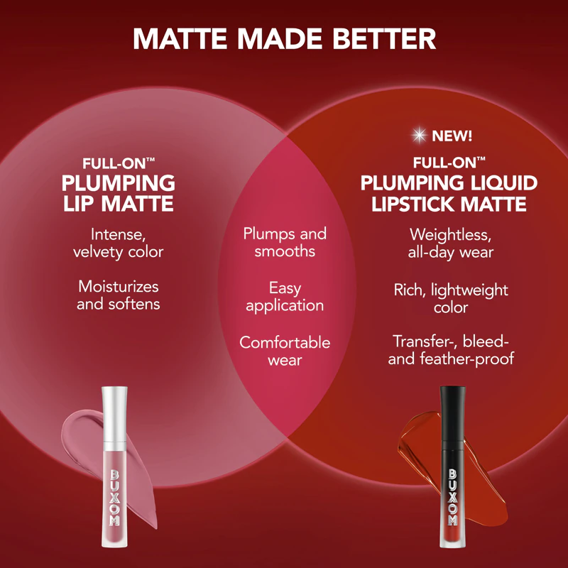 Batom líquido Buxom FULL ON™ PLUMPING MATTE com acabamento matte