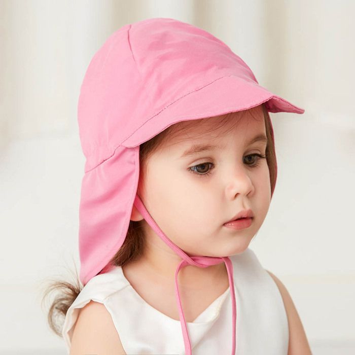 Sombrero de sol FUNMOON para niños de 0 a 5 años, con orejeras, protección UV para la playa y exteriores, con solapa - 688131