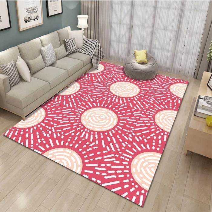 GOGLOVING Tapis de salon Tapis imprimé de style européen et américain-Style C-120x160cm