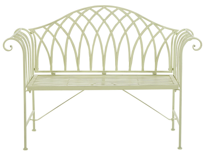 Ławka ogrodowa dwuosobowa 130x45 cm jasnozielona