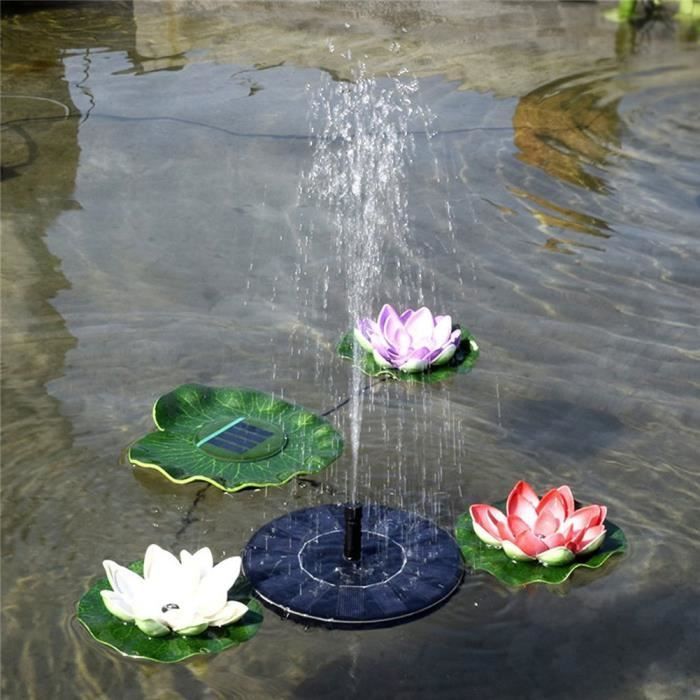 Pompe solari per fontane da giardino, kit pompa acqua con pannello solare monocristallino da 1,4 W per laghetto o fontana da giardino