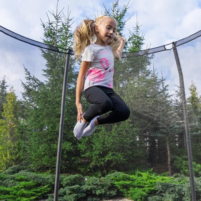 THUNDER® ELITE Trampoline Ø 304-312cm 10FT | Voor kinderen | Compleet pakket met veiligheidsnet | EN71 en TÜV GS gecertificeerd | Zwart