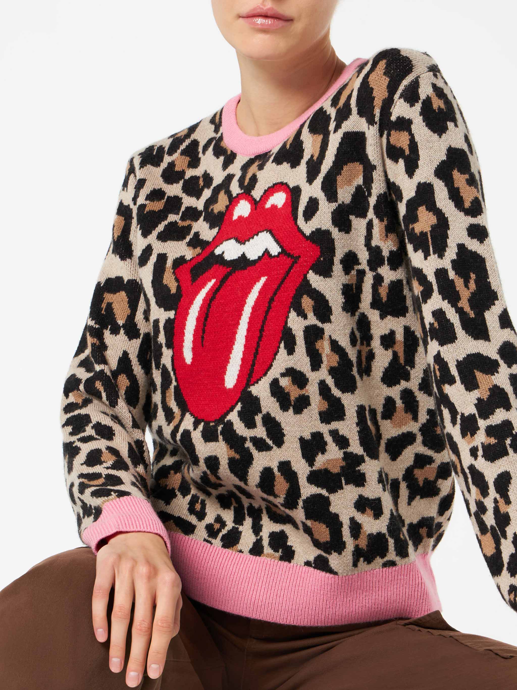 Maglione da donna con jacquard animalier | EDIZIONE SPECIALE ROLLING S