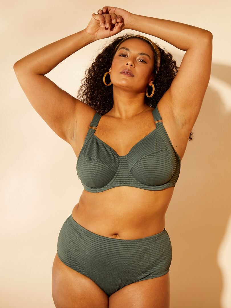 Seersucker bikinibroekje - GROEN