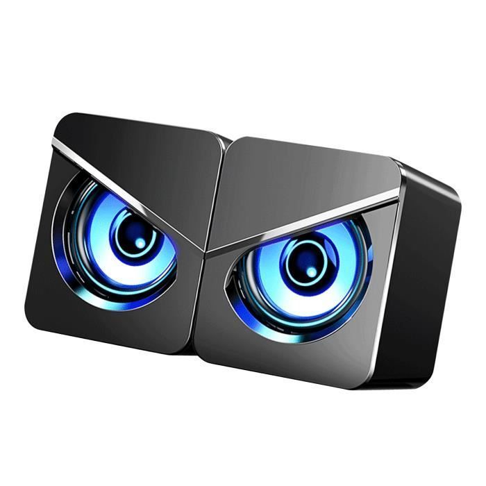 SALALIS Enceinte Ordinateur de Bureau USB Son Stéréo 4D Gamer Maison