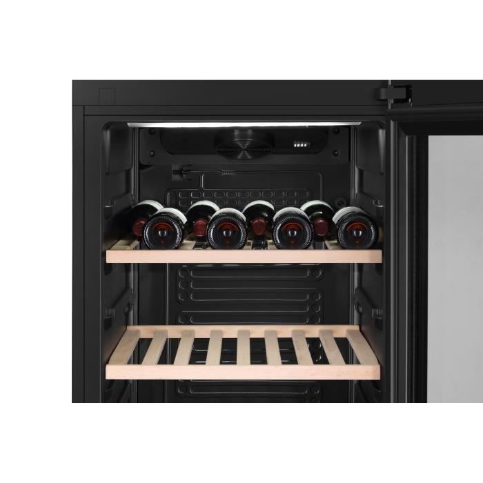 Cave à vin de vieillissement - HAIER HWS116GAE - Pose libre - 116 bouteilles H126.5 x L59,5 cm - Noir