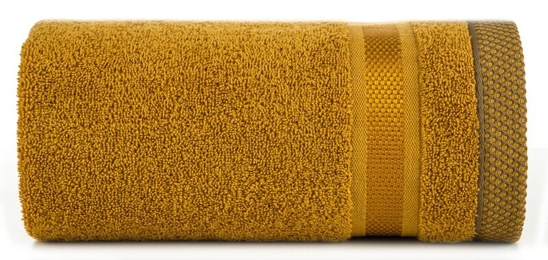Ręcznik Abbie 70x140 żółty ciemny 500 g/m2 frotte bawełniany