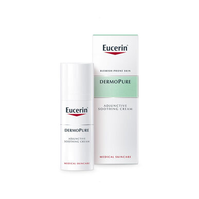 Eucerin DermoPure Crema Calmante Complementaria, Crema Hidratante Facial para Pieles con Propensa al Acné, 50 ml