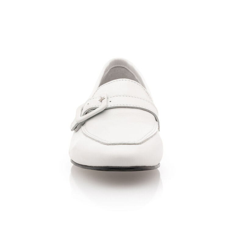 Weiße Damen-Loafer/Bootsschuhe