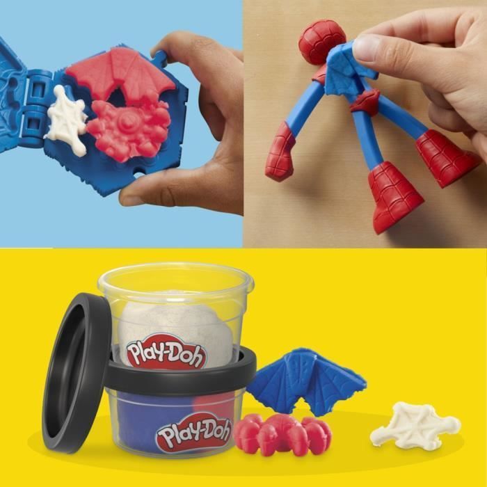 Play-Doh Spider-Man, coffret Mon créateur de toiles avec figurine flexible et pâte à modeler, dès 4 ans, Marvel