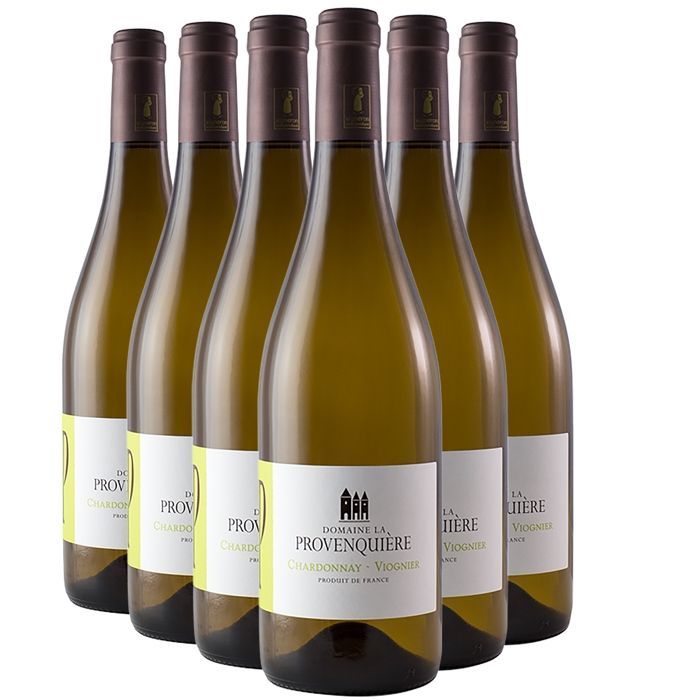Domaine La Provenquière Pays d'Oc Chardonnay Viognier 2024 - White Wine from Languedoc - Roussillon (6x75cl) HVE.