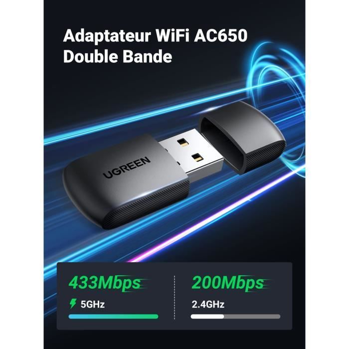 Adaptador USB Wi-Fi Mini UGREEN - 5 GHz e 2,4 GHz - Compatível com Windows e Mac - Banda Dupla