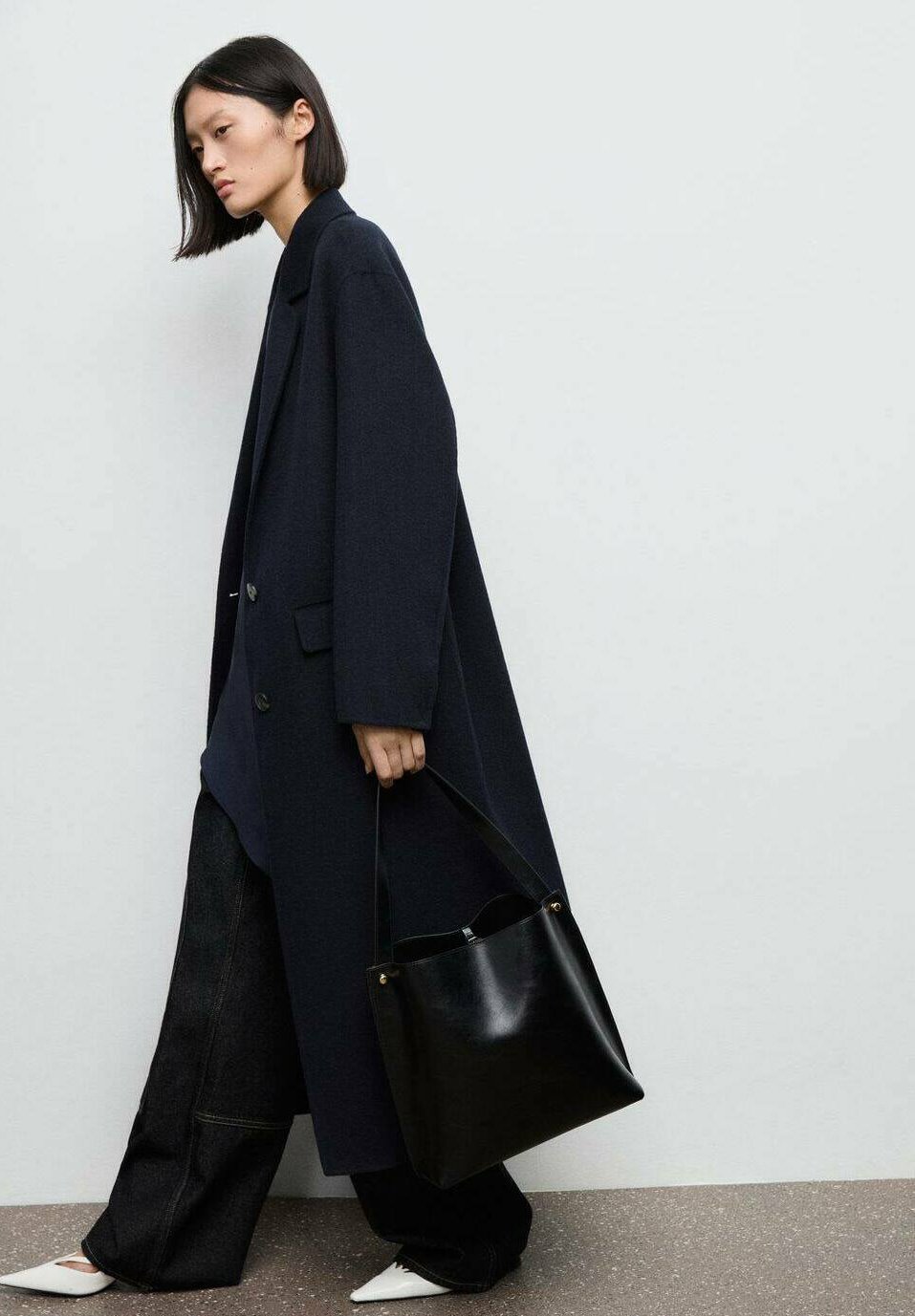 Cappotto Mango Classic - blu scuro