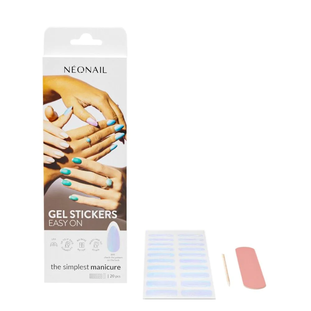 Neonail Gel Stickers Easy On Naklejki hybrydowe M11 20szt