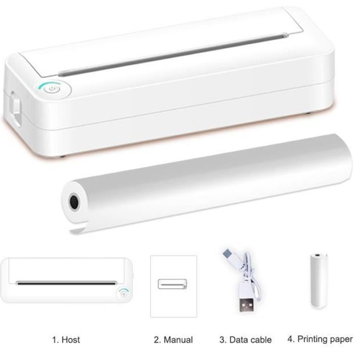 Impressora térmica A4 - UVERBON - Modelo x8 - Bluetooth - Portátil - 203 DPI
