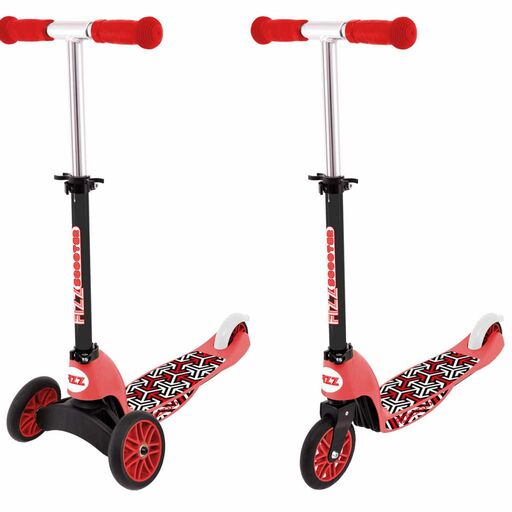 Street Surfing Verstellbarer 2-in-1 Scooter Fizz Rot und Schwarz 04-21-008-4