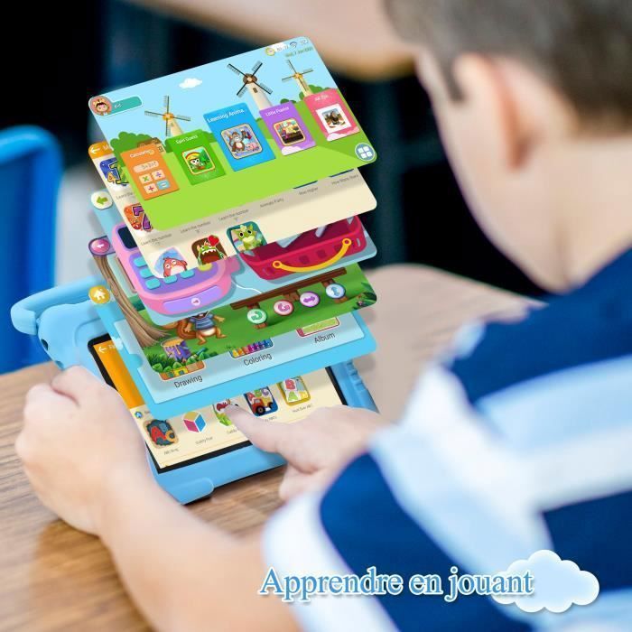 Veidoo Kinder-Tablet, 7-Zoll-Android-Tablet-PC, 2 GB RAM, 32 GB ROM, HD-IPS-Touchscreen, Kindersicherung, Lernfunktionen (Blau)