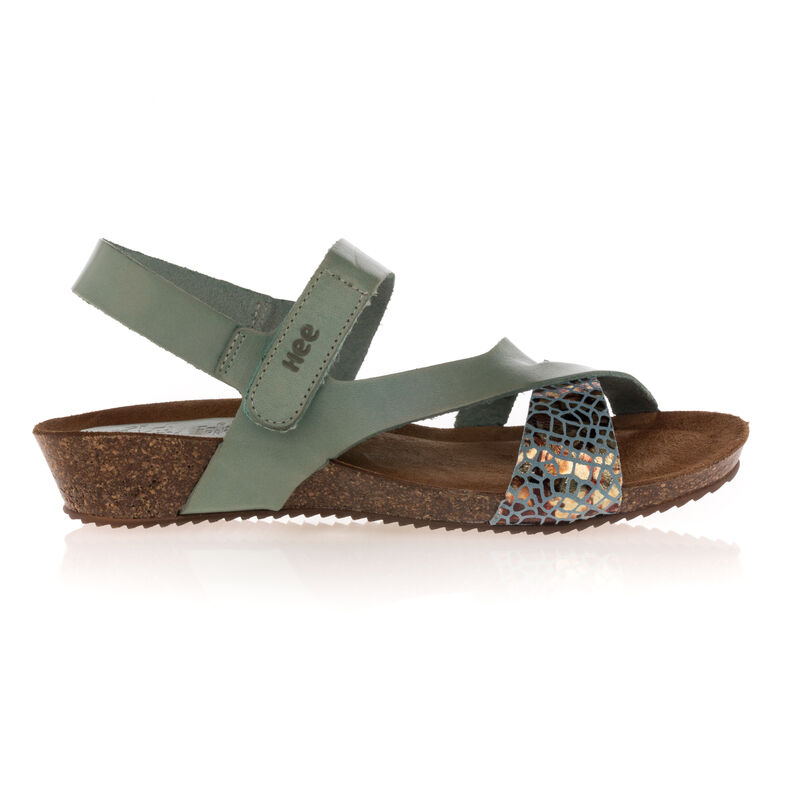 Grønne sandaler / sko med åpen tå til dame