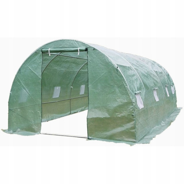 Tunel Foliowy Szklarnia PREMIUM siatka 3x6m zielony rurki 25 mm