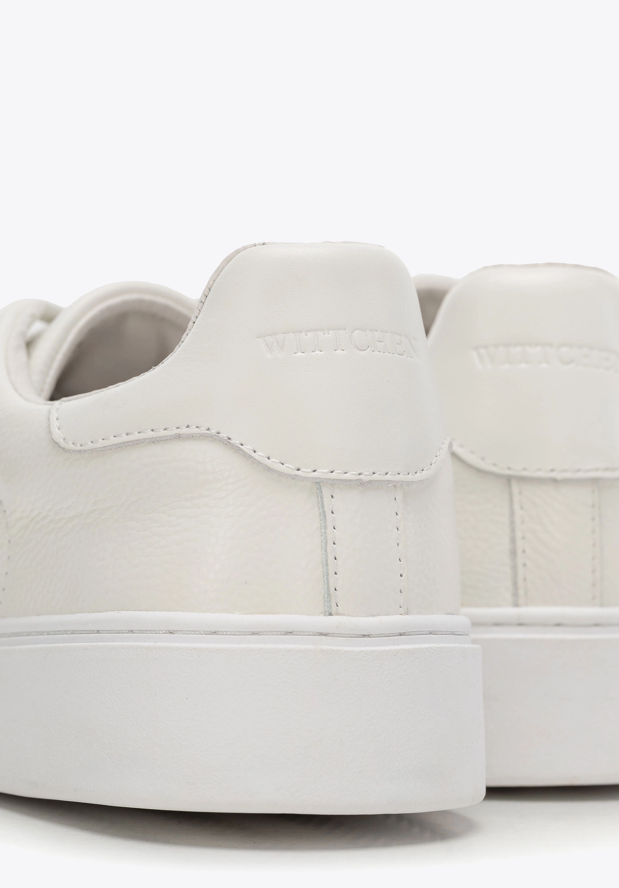 Męskie sneakersy ze skóry naturalnej licowej kremowe