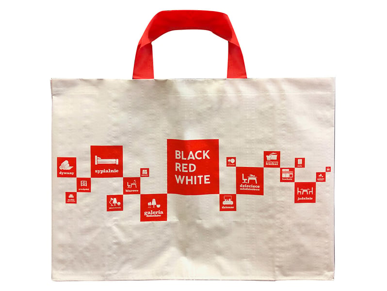 Torba zakupowa Black Red White 43,7 l