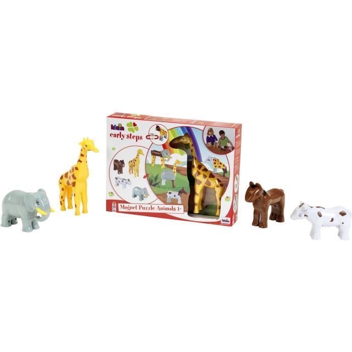 Animaux magnétiques - KLEIN - 0065 - 4 grands animaux Funny Puzzle, boîte ouverte - 16 pièces - Dès 12 mois